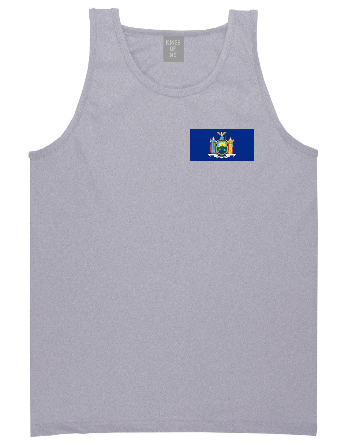 New York State Flag NY Chest Mens Tank Top T-Shirt