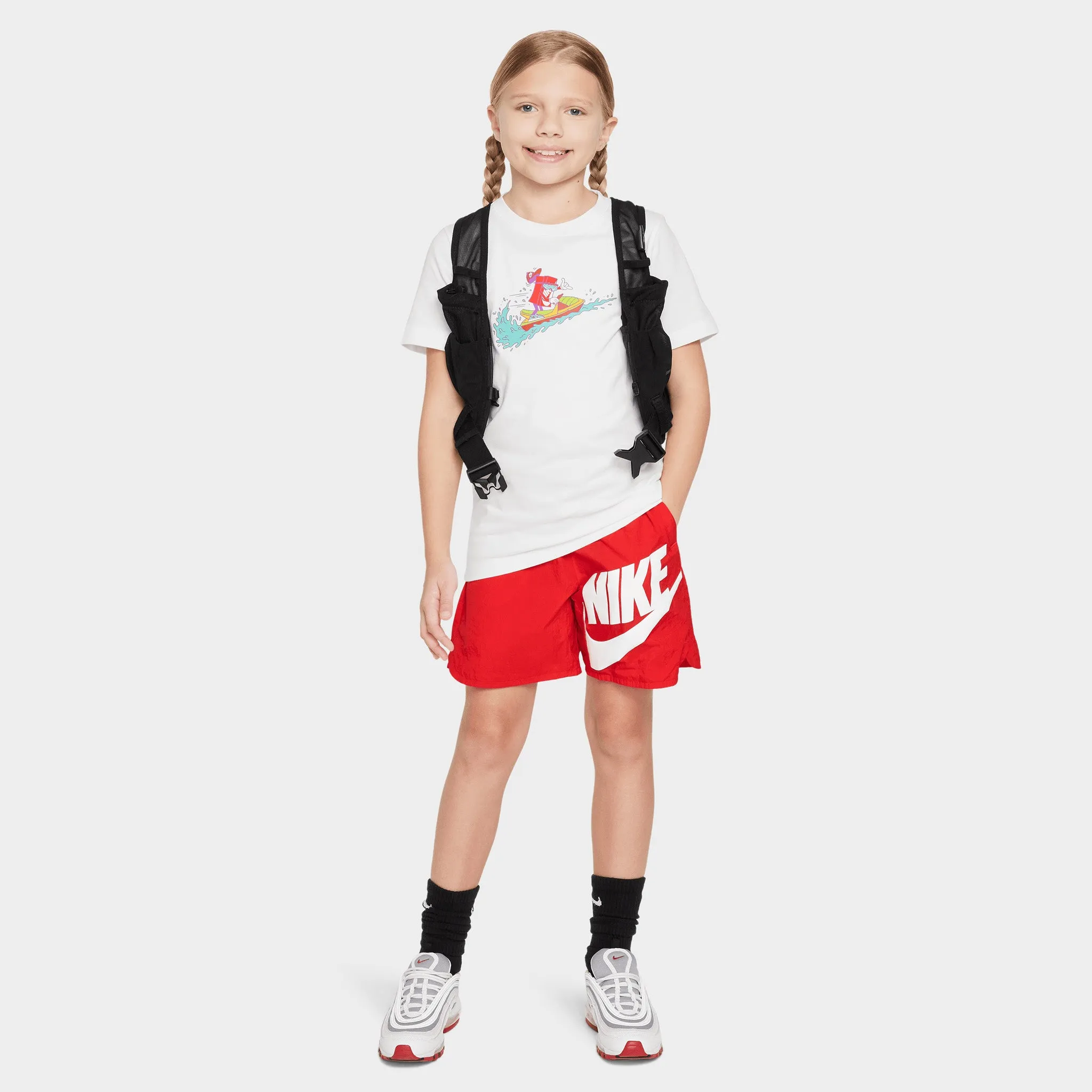 Nike Sportswear Juniors' Futura Surf Boxy T-Shirt / White