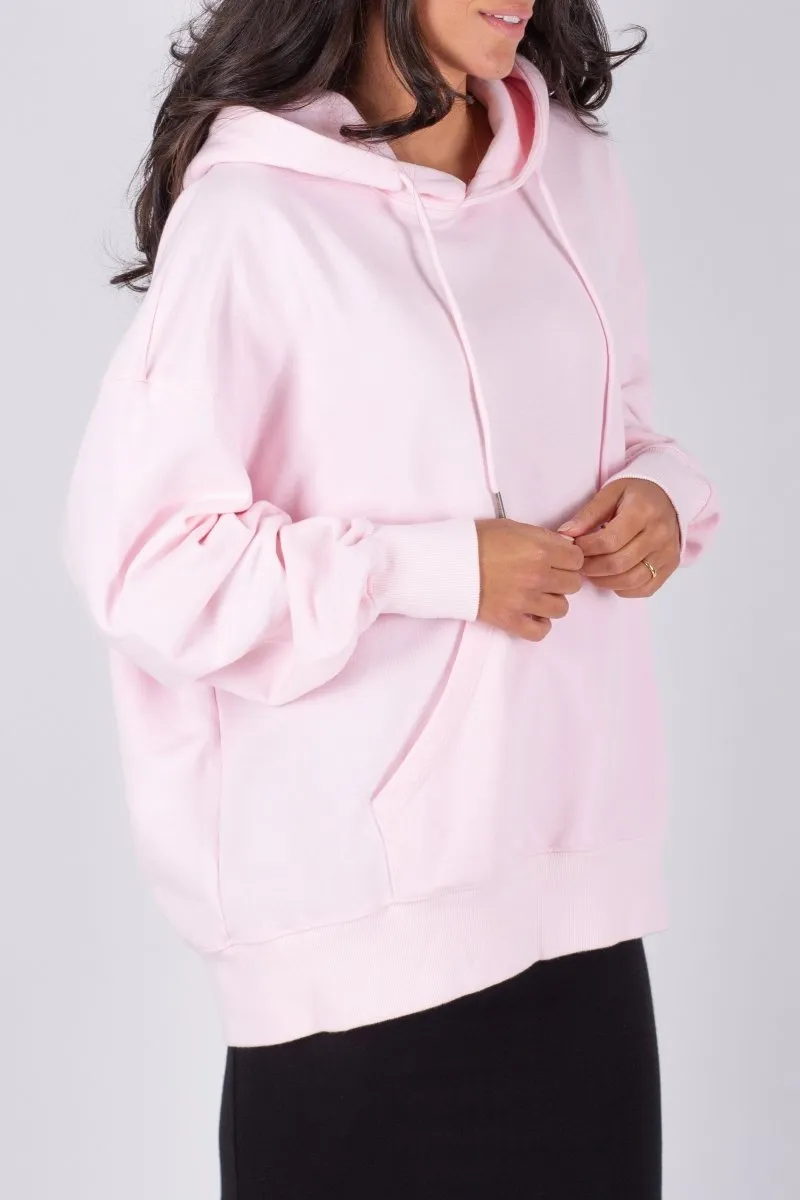 OVERSIZED SWEATSHIRT HOODIE (LIGHT PINK)