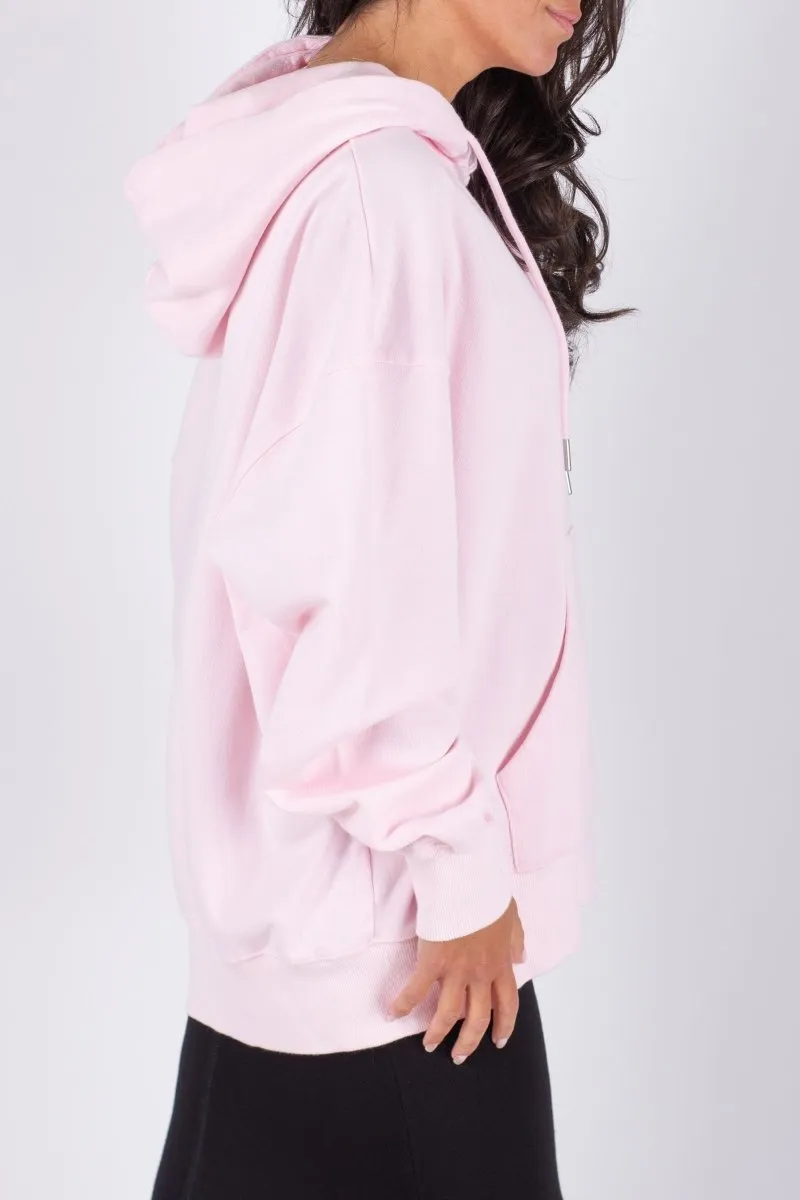 OVERSIZED SWEATSHIRT HOODIE (LIGHT PINK)