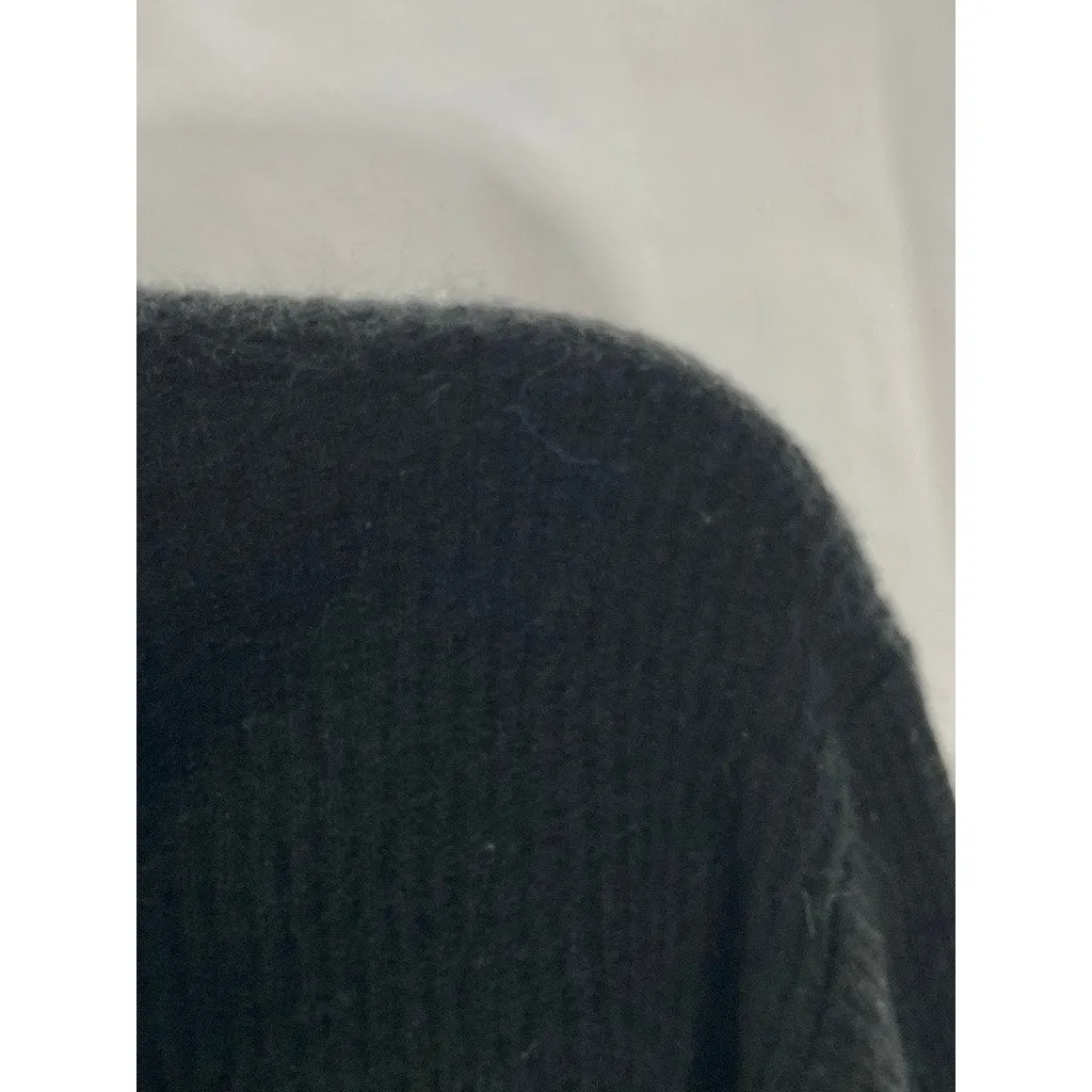 QUINCE Women's Black Wool-Blend Mock-Neck Knit Pullover Sweater SZ XS