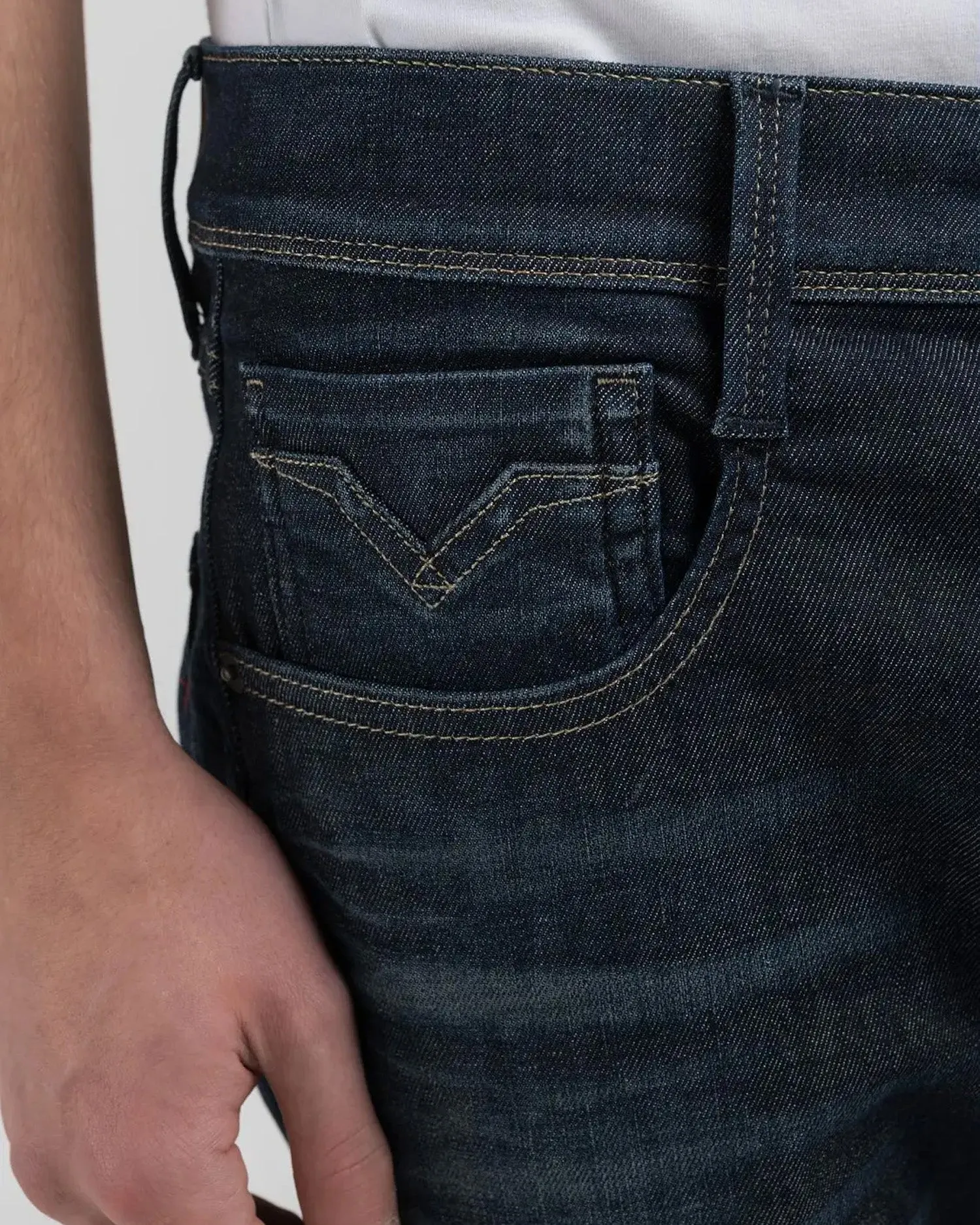Replay Anbass Slim Fit Hyperflex Dust Mens Jeans - Dark Blue