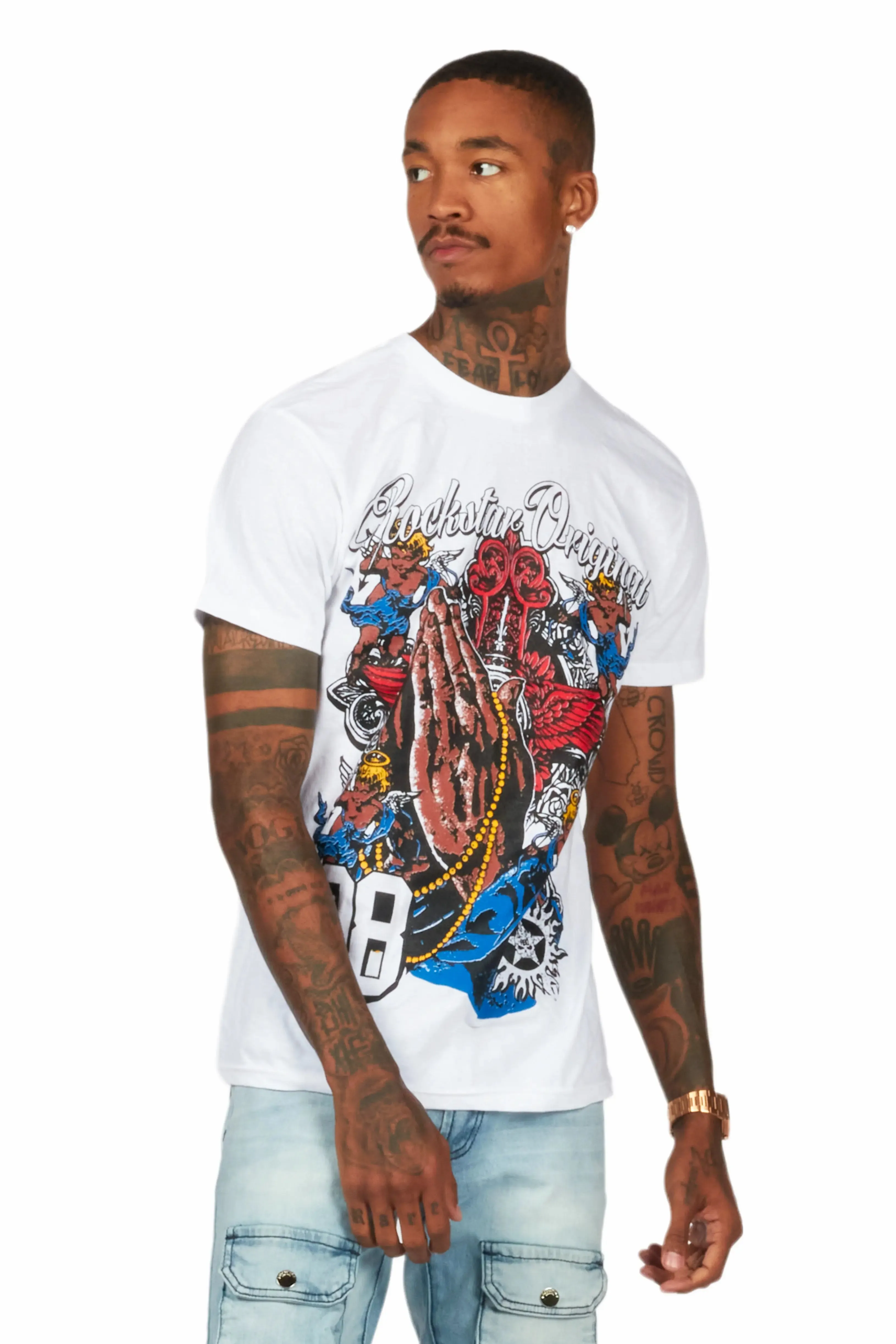 Slab White Graphic T-Shirt