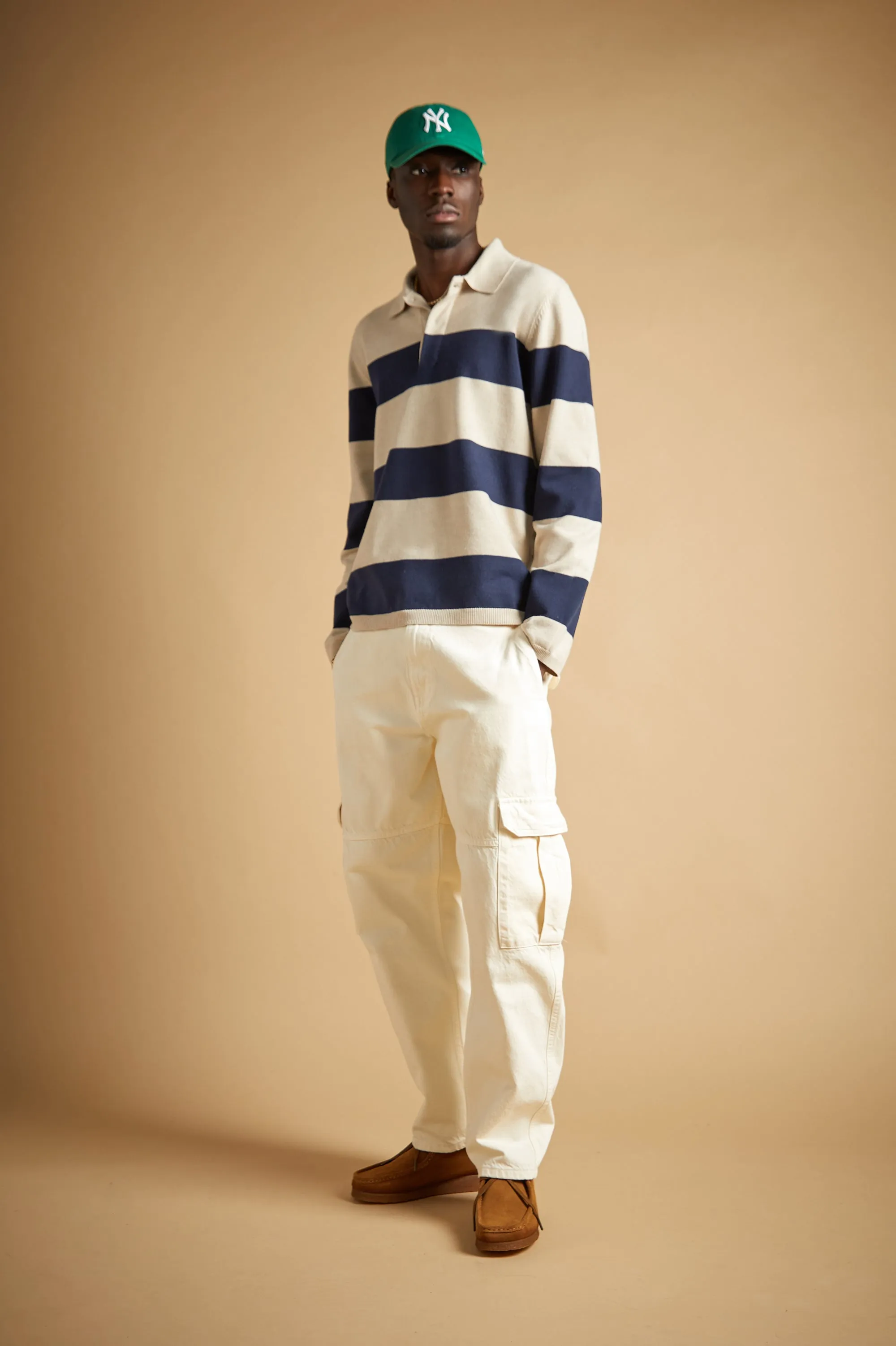 STRIPED COLLARED SWEATER