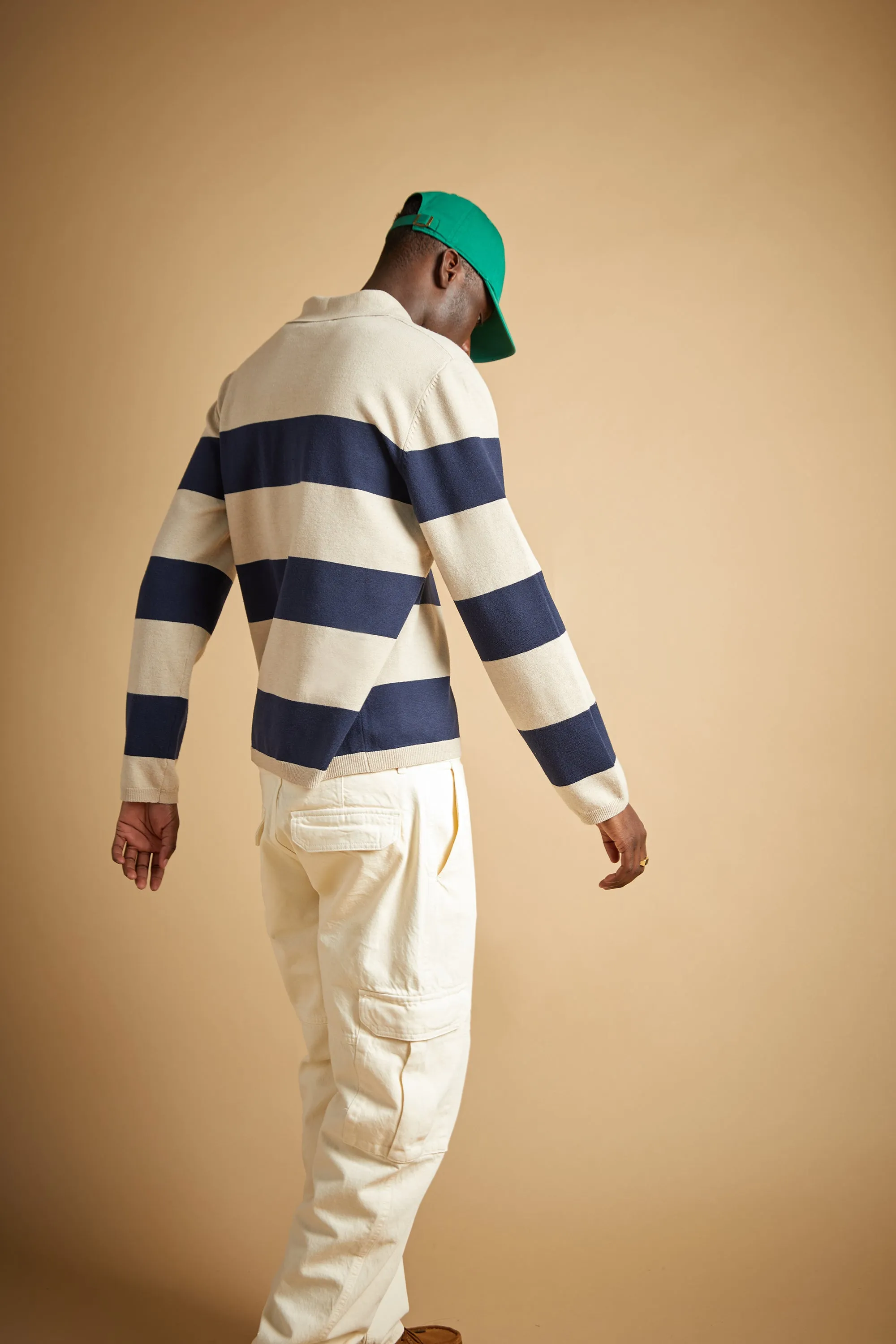 STRIPED COLLARED SWEATER