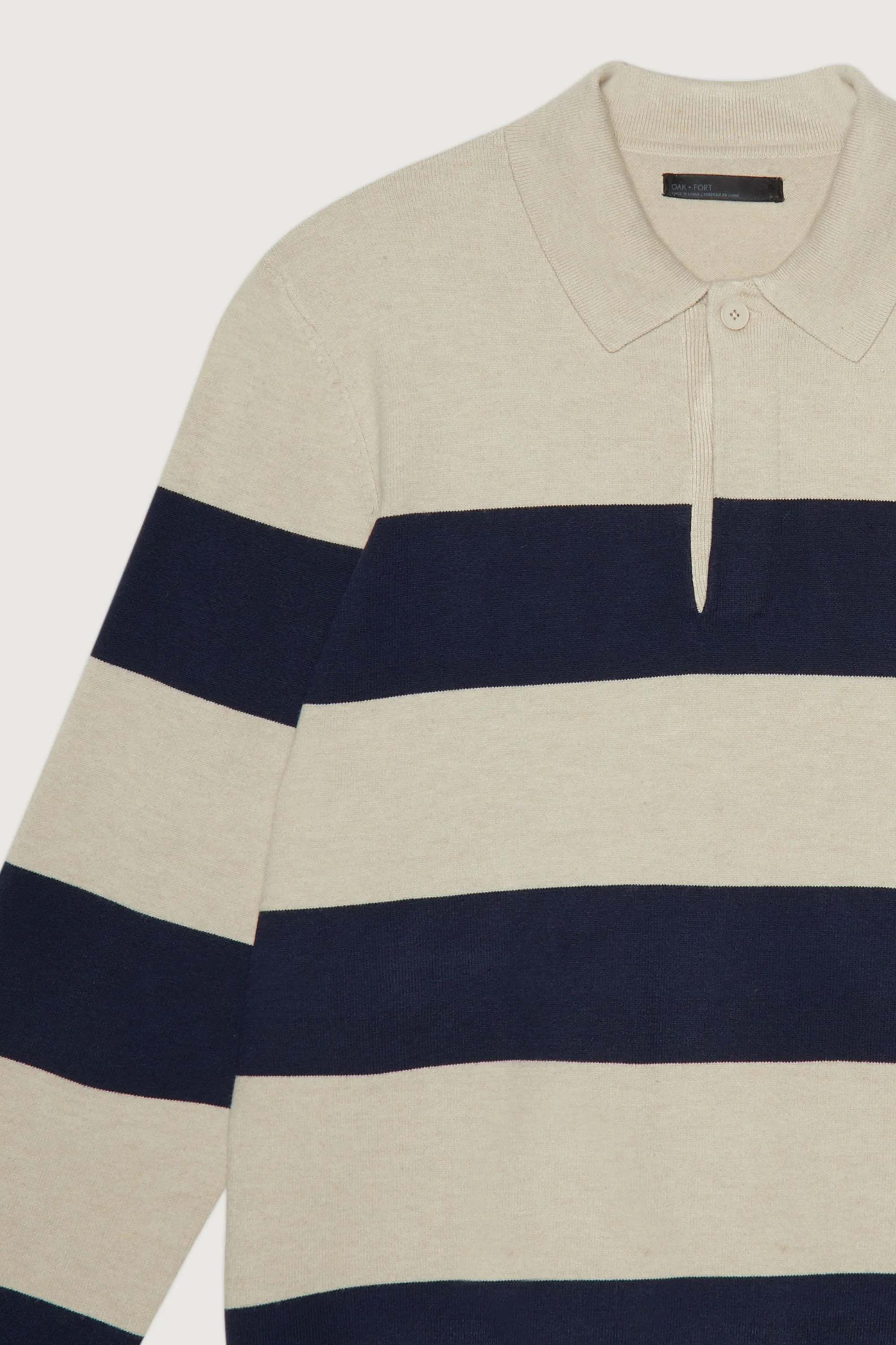 STRIPED COLLARED SWEATER