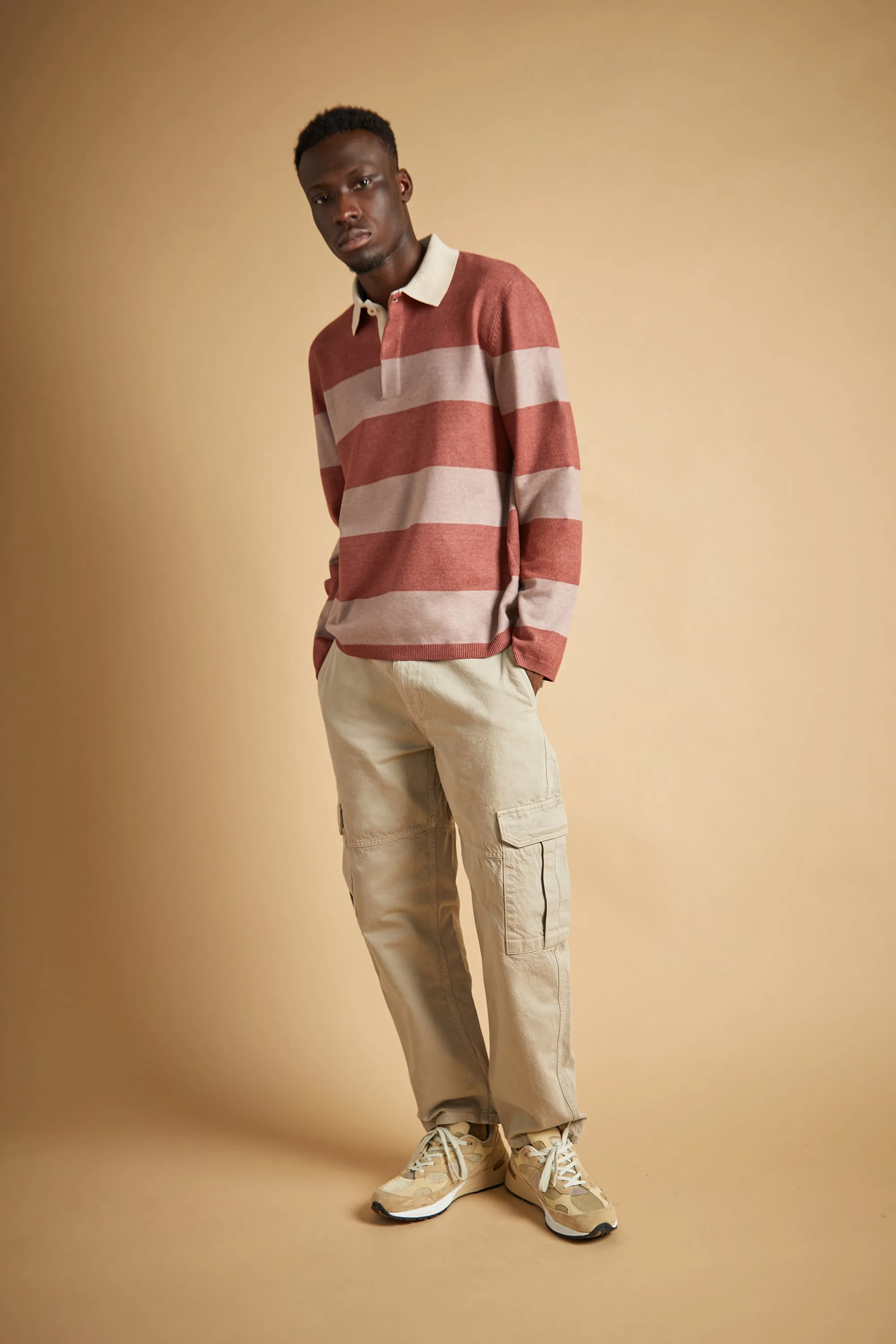 STRIPED COLLARED SWEATER