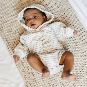 Striped Hoodie Romper