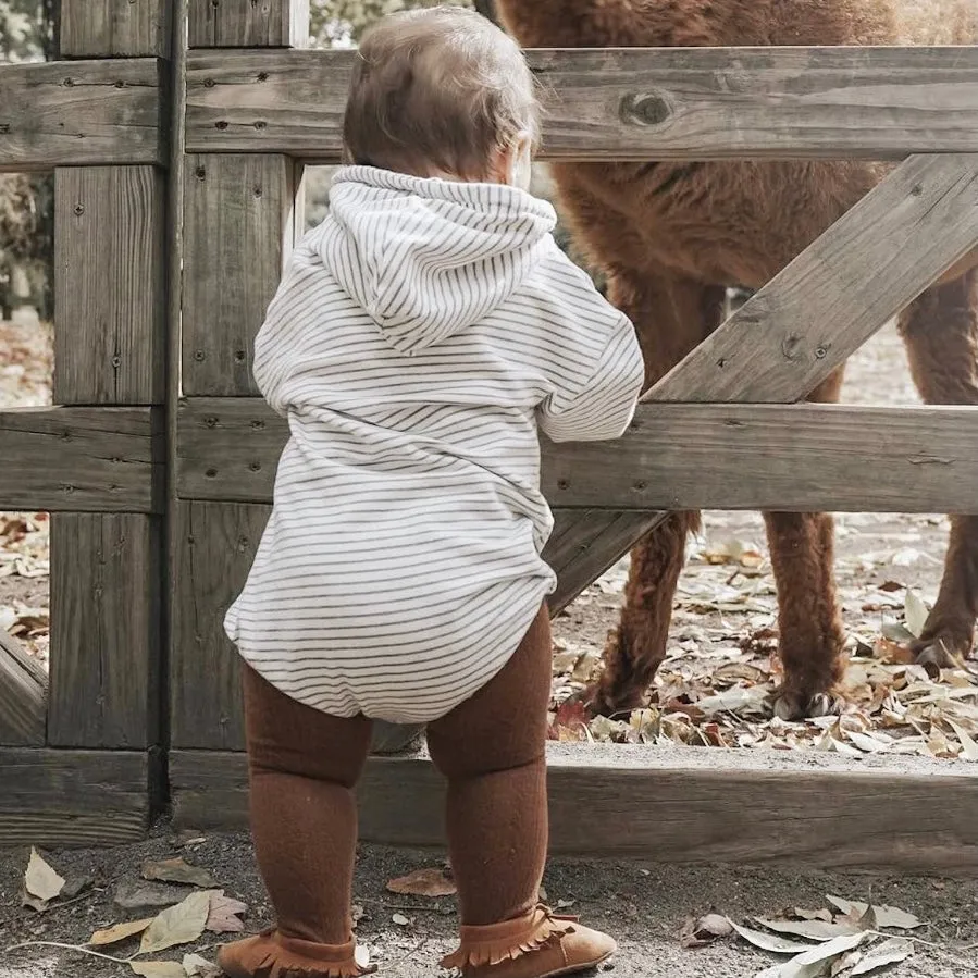 Striped Hoodie Romper