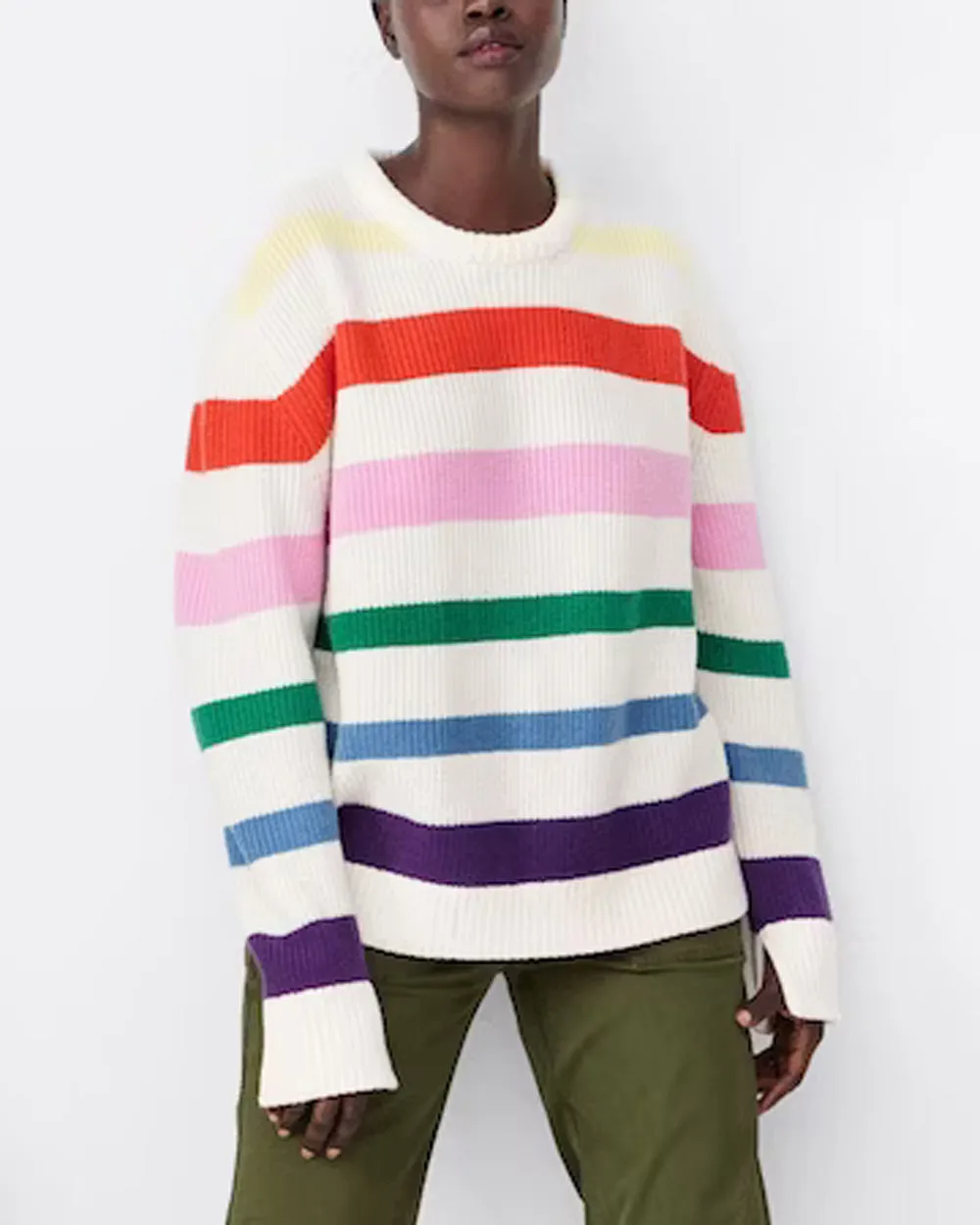 The Alden Long Sleeve Pullover in Candy Stripe