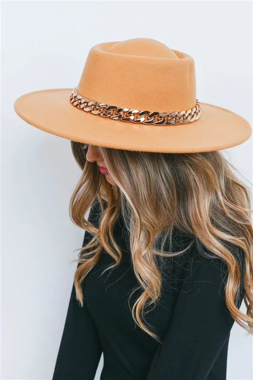 Tulsa Tan Chain Felt Panama Hat