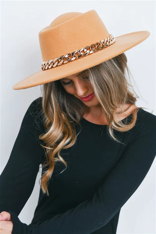Tulsa Tan Chain Felt Panama Hat