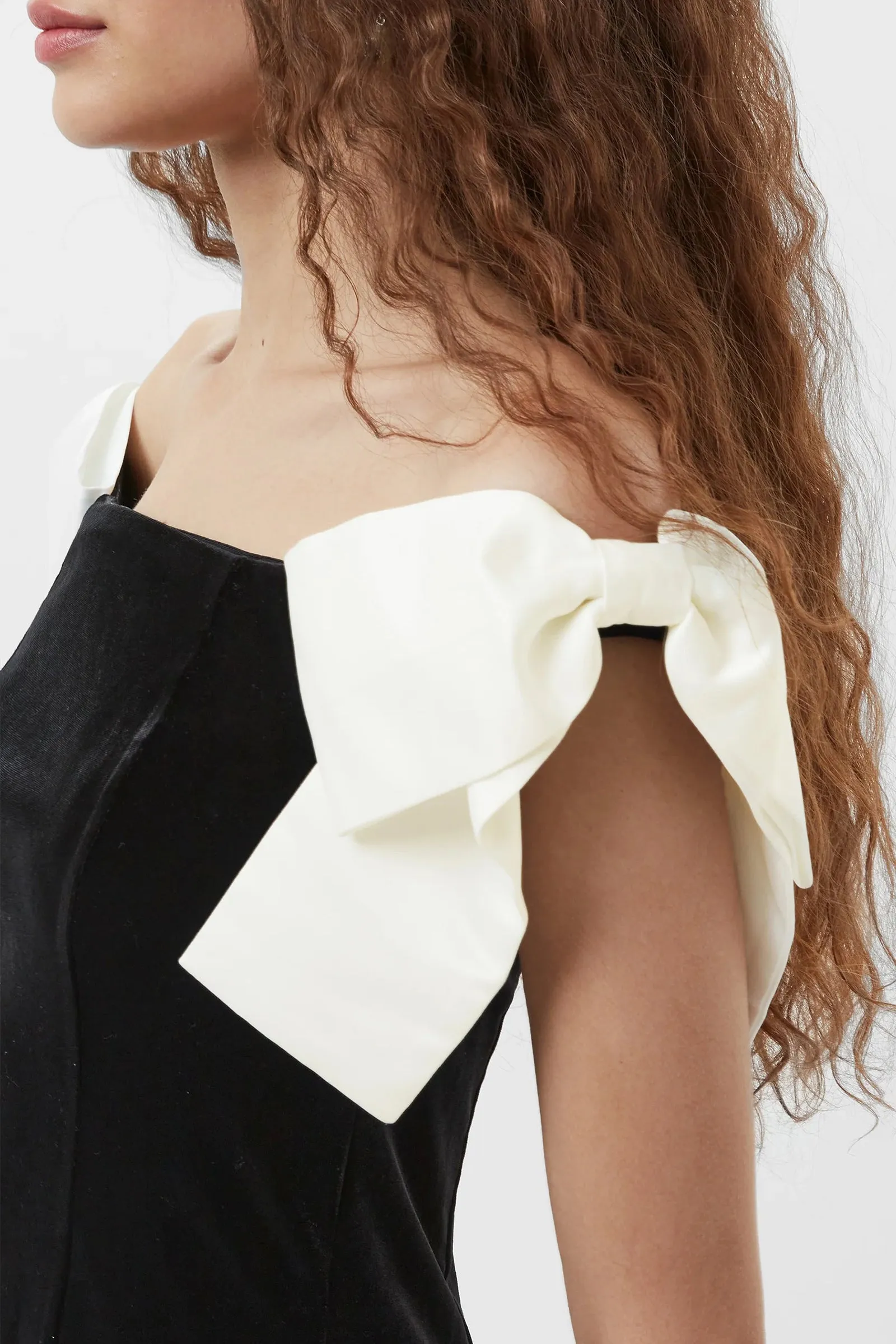 Velvet Carey Satin Bow Mini Dress