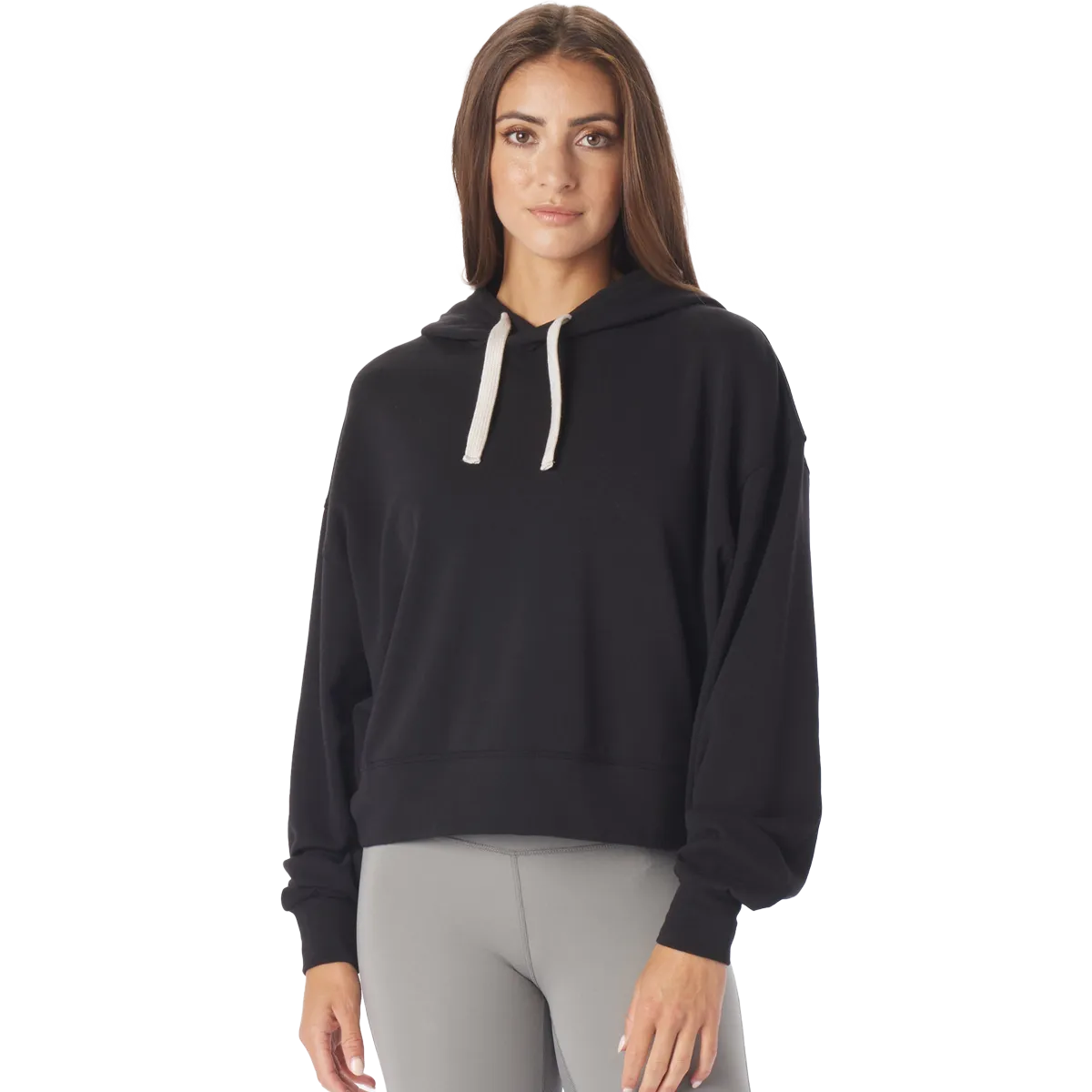 Women's Vintage Oversized Crop Hoodie