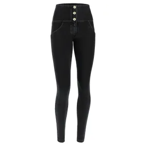 (WRUP2BHC002ORG-J7N) Denim Look WR.UP® met Hoge Taille en Knoopsluiting