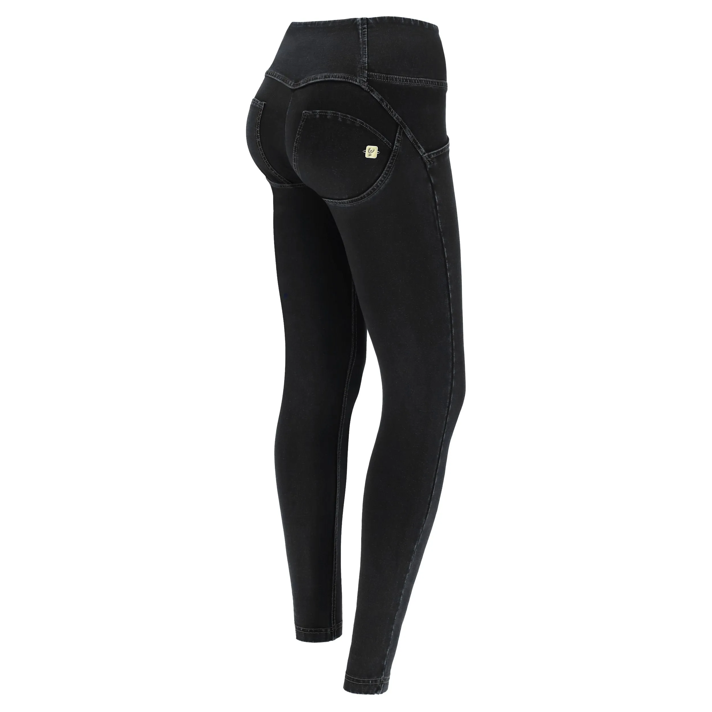 (WRUP2BHC002ORG-J7N) Denim Look WR.UP® met Hoge Taille en Knoopsluiting